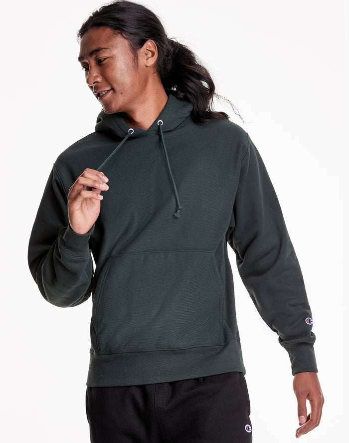 Champion Hoodie Heren - DonkerGroen - Reverse Weave® ( 216495-FYD )